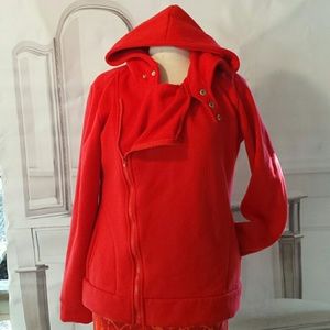 Red hooded jacket xxl